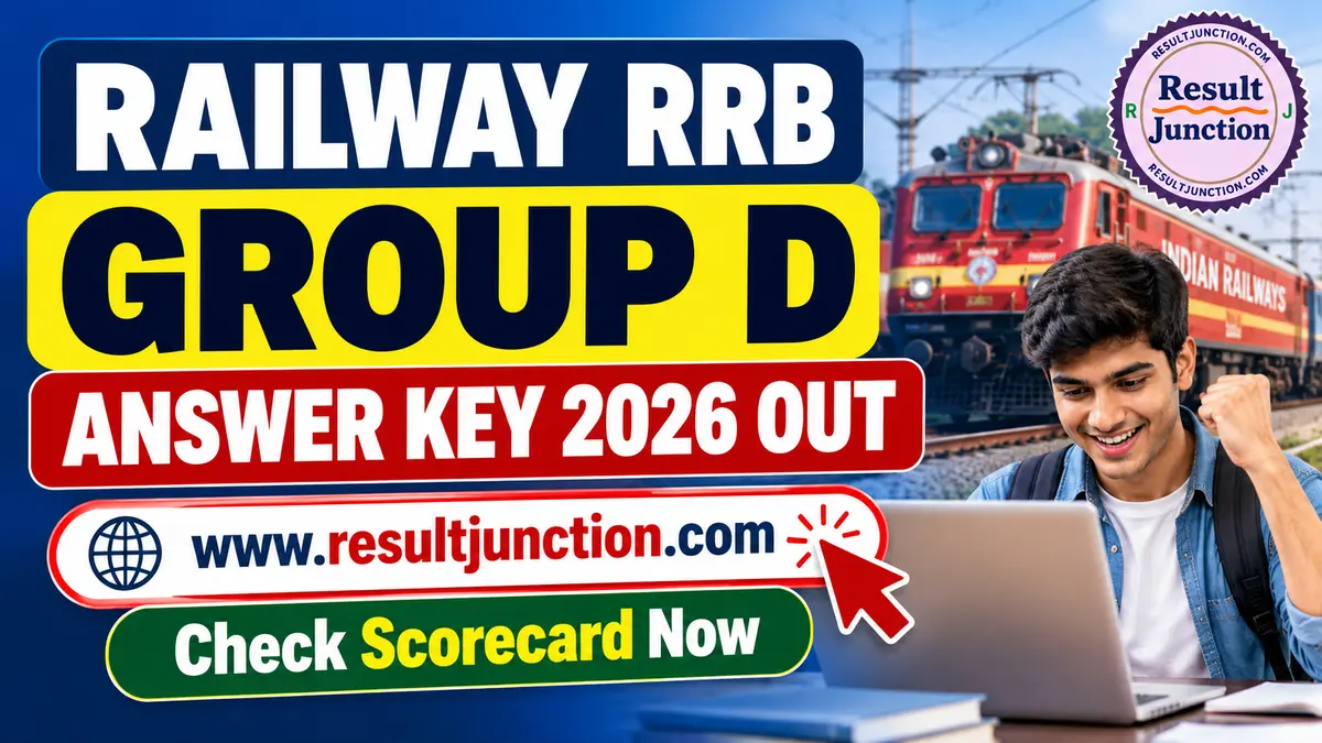 RRB Group D Answer Key 2026 Out Response Sheet Download Link
