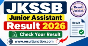 Read more about the article JKSSB Junior Assistant Result 2026 Out – Download PDF