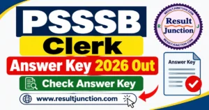 Read more about the article PSSSB Clerk Answer Key 2026 Out – Download PDF